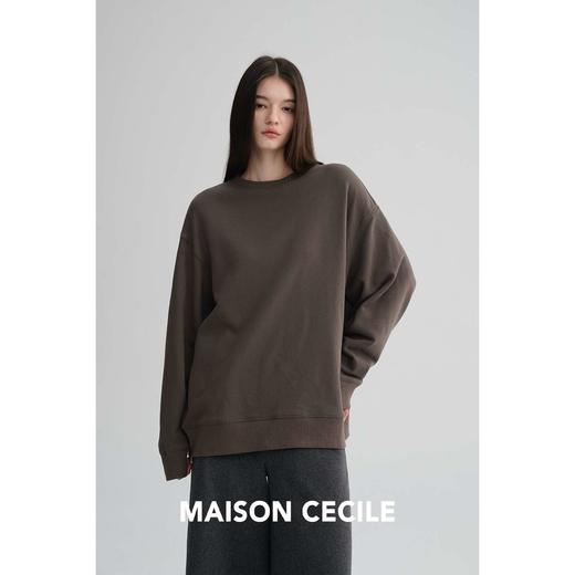 MAISON CECILE 三色|全棉舒适简约百搭慵懒风圆领卫衣/抽绳长裤 商品图4