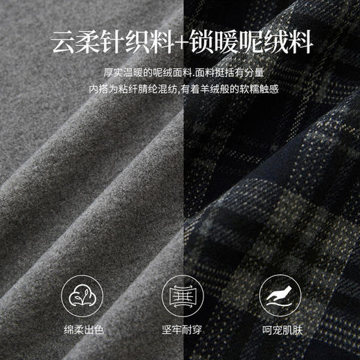 【10/23新品】熙世界文艺复古学院风针织T恤格纹毛呢背心裙两件套装女2025秋冬 商品图2