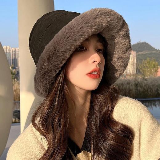 【防风御寒❗️针织渔夫帽】帽子选对脸小一倍，大头设计，帽型不软塌显脸小，厚实保暖看得见，可爱保暖护耳堆堆帽女宽松甜美包头帽QQ 商品图2