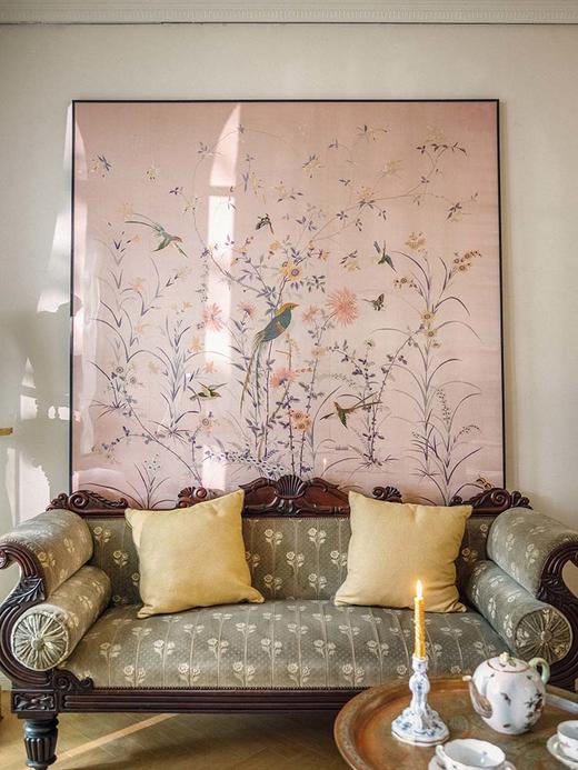 【已售】独角鹿西洋古董 20世纪中国出品传统花鸟主题「锦上添花」粤绣挂屏 商品图0