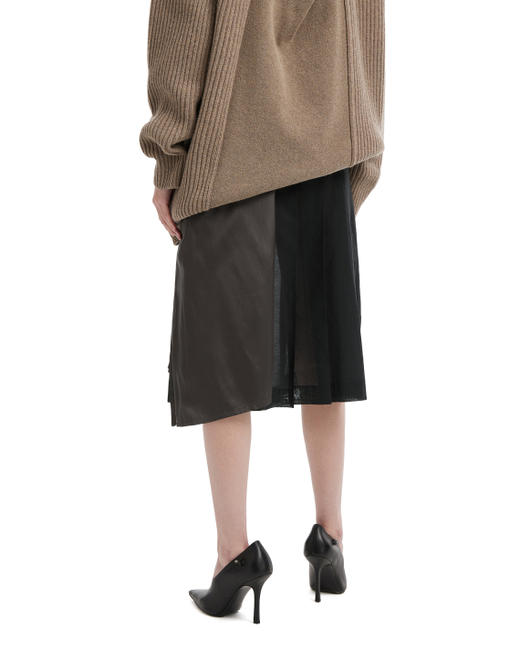 女款不对称拼色褶皱裙016 商品图3