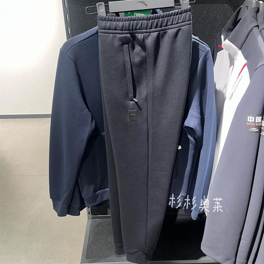 安踏男2024冬季新款舒适透气百搭健身针织收口运动长裤152537301R 商品图0