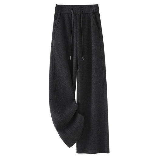 MYX松紧腰毛呢加厚休闲长裤垂感修身直筒裤2025年冬款显瘦高腰阔腿裤 商品图4