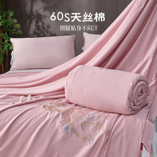 多喜爱 比翼成双桑蚕丝拉链款子母被【100%桑蚕丝】【中长丝】【加厚加重】【60S天丝棉面料】【双A类】中式绣花 高档皮箱 商品图8