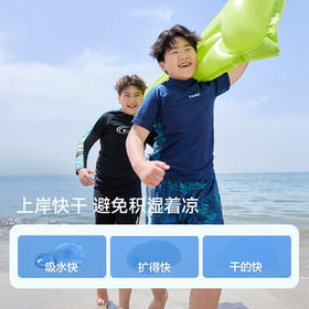 小猪托尼男童泳衣儿童泳衣分体胖童游泳衣青少年泳衣6-15岁大童泳衣套装