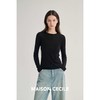 MAISON CECILE 三色/修身显瘦百搭分割设计水溶羊毛长袖打底衫 商品缩略图3