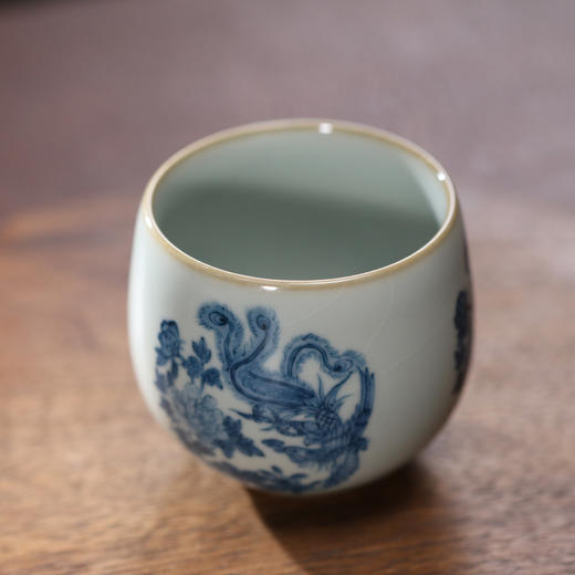问鼎留青/天青/金钟杯（丹花引凤） 商品图1