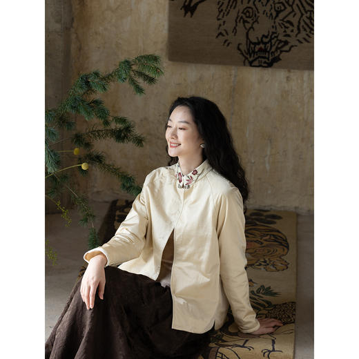 牧衣游原创丝棉手工刺绣夹棉棉服女 限量福利款 锦屏不支持会员折 商品图1