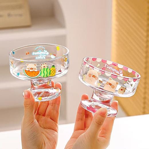 4楼Eubelle欧蓓 川岛屋&lulu猪联名 可爱冰淇淋杯玻璃杯200ml 活动价：23.8元 商品图2