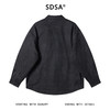 SDSA男士秋冬新款痞帅男装韩版纯色纽扣翻领长袖衬衫百搭净版衬衣 商品缩略图4