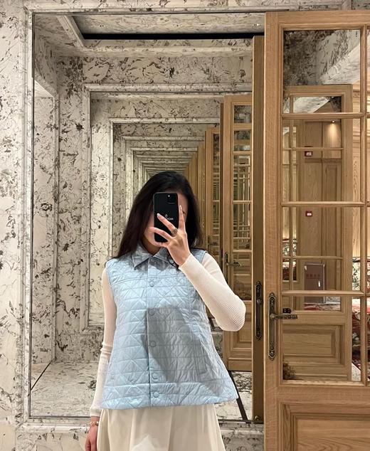 蒙口 2025新品A摆藤格纹棉服马甲 商品图0