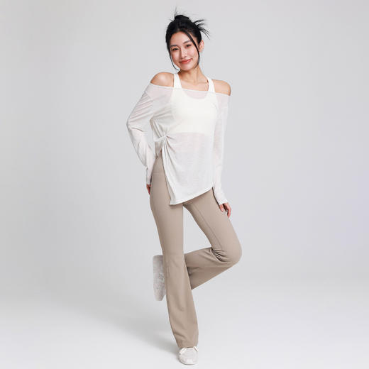 【3~5天发货】跃牌【美度空间】系列 瑜伽罩衫宽松修身长袖跑步普拉提训练健身服运动t恤ADCX53008 商品图4