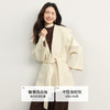 【10/23新品】熙世界浴袍式斗篷双面呢大衣女冬季连帽收腰短款100.%羊毛呢外套 商品缩略图4