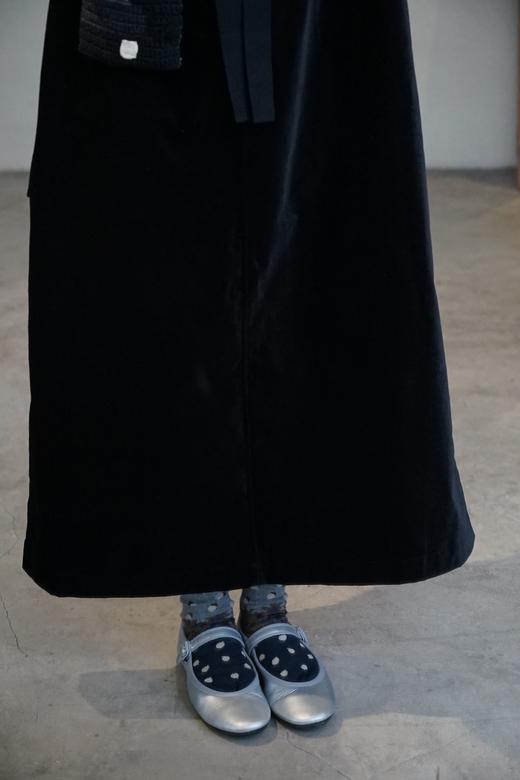 SUSURI 天鹅绒v领无袖连衣裙 商品图3