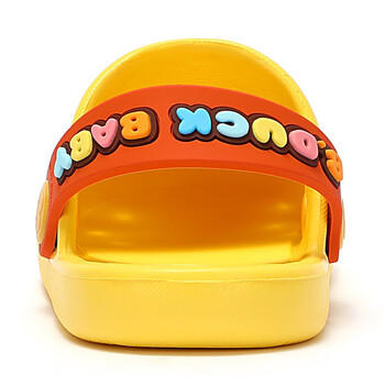 B.Duck小黄鸭童鞋儿童拖鞋男童透气洞洞鞋女童可爱家居鞋0955黄色26 商品图2