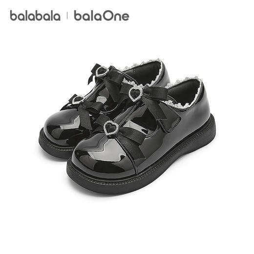 【balaOne】巴拉巴拉女童公主鞋亮面小皮鞋春秋2025新蝴蝶结洋气 商品图4