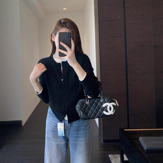 设计感假两件！2025复古时髦绞花针织开衫外套女2025秋冬新款女款！ 商品图2