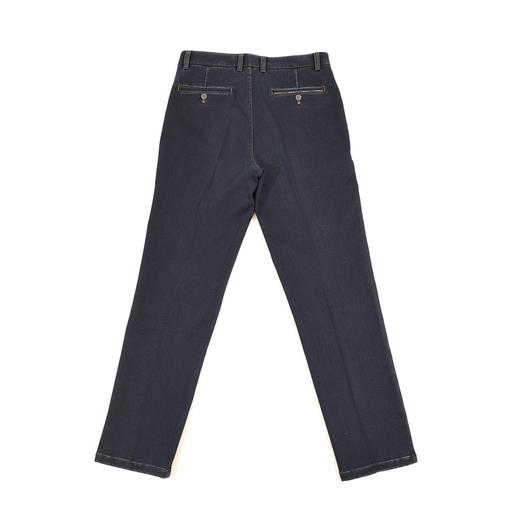 半身缘男裤 秋季舒适透气后袋凸胶宽松牛仔裤253301B15130018 商品图1