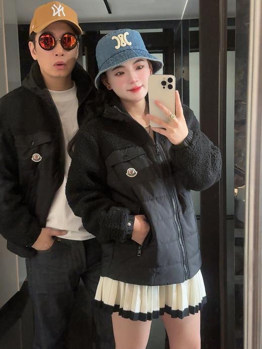 蒙家摇粒绒拼接外套（波哥上身L码 蕾姐M码参考） 商品图12