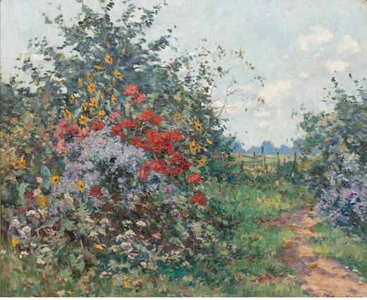 独角鹿西洋古董 19世纪末20世纪初比利时画家Victor Wagemaekers签名创作乡野风景主题布面油画 商品图5