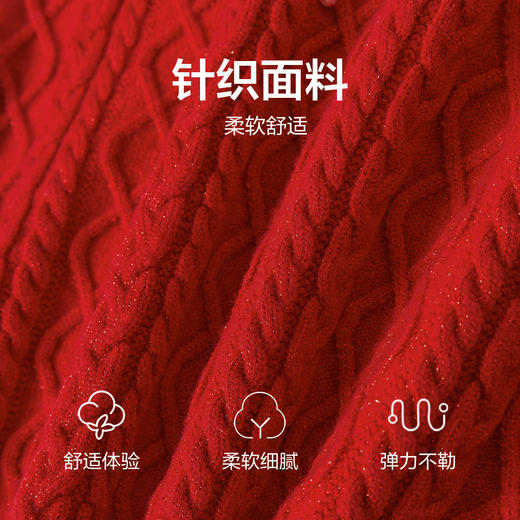 笛莎Deesha 童装女童毛衫2025冬新款木耳边绞花套头毛衣 商品图3