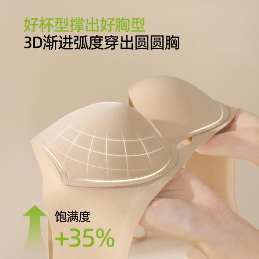 熳洁儿 新款舒适无痕力挺杯小胸聚拢显大文胸性感镂空25761509 商品图5