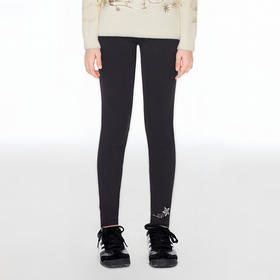 笛莎Deesha 童装女童裤子2025冬新款温暖双色加绒打底裤