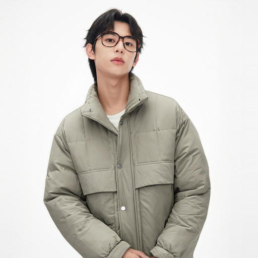 gxg.jeans男装 卡其色简约休闲短款羽绒服外套男 25年冬热卖 商品图2