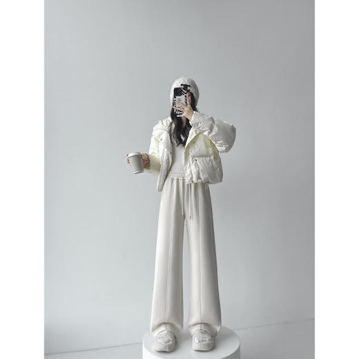 加绒蚕丝羊毛糯米裤｜手感软糯，立体剪裁工艺 商品图1