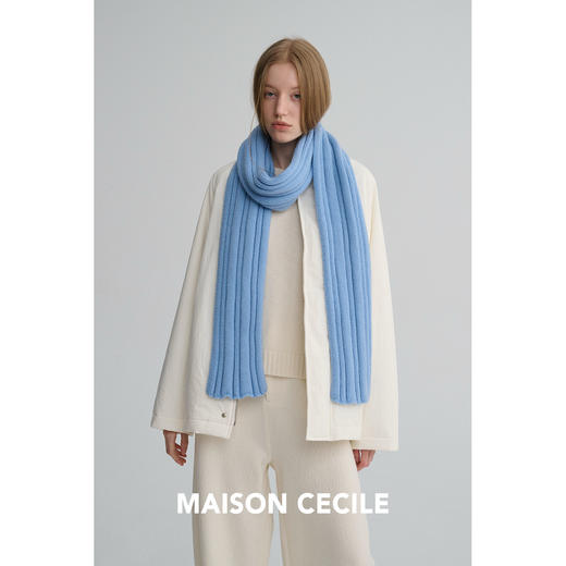 MAISON CECILE 多色|全羊毛厚实肌理感叠搭神器百搭保暖长款围巾 商品图4
