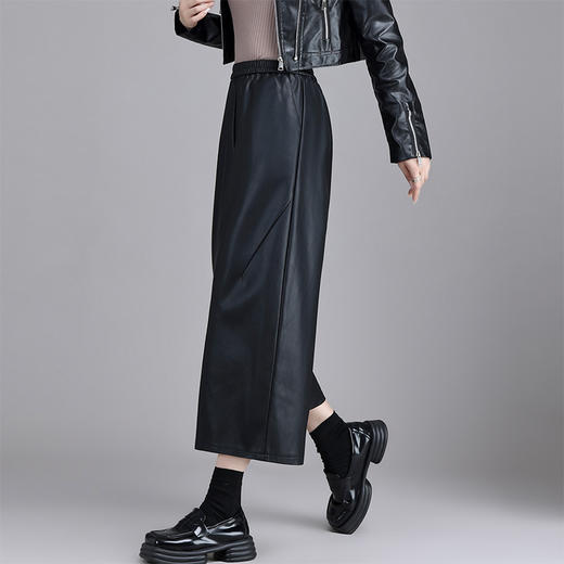 QYM 66927Y时尚皮裤松紧高腰休闲裤宽松皮裤 商品图2