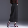 MYX松紧腰长款修身包臀裙职业通勤毛呢半身裙2025冬款显瘦时尚直筒裙 商品缩略图2