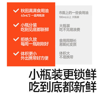 秋田满满 有机核桃油126ml 婴幼儿食用油 儿童调味油 6个月以上宝宝辅食油 商品图1
