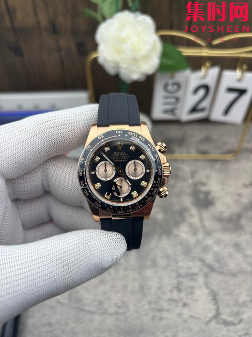 劳力士宇宙计型m126515 VS迪通拿4131配重版 VS配重版 玫金黑盘钻面 新款包边迪通拿 丹东4131一体机 男士腕表 表径40mm 商品图0