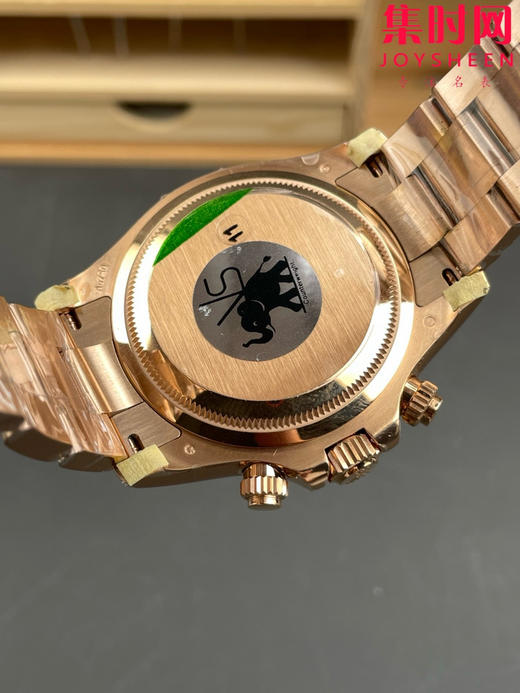 劳力士宇宙计型m126505 VS迪通拿4131配重版 VS配重版全玫金黑盘钻面 新款包边迪通拿 丹东4131一体机 男士腕表 表径40mm 商品图4