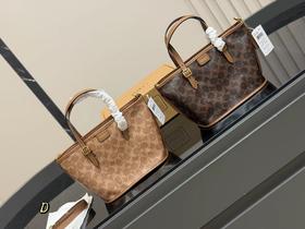 D102053复古感浓烈老花满印taxi菜篮子包手提斜挎包