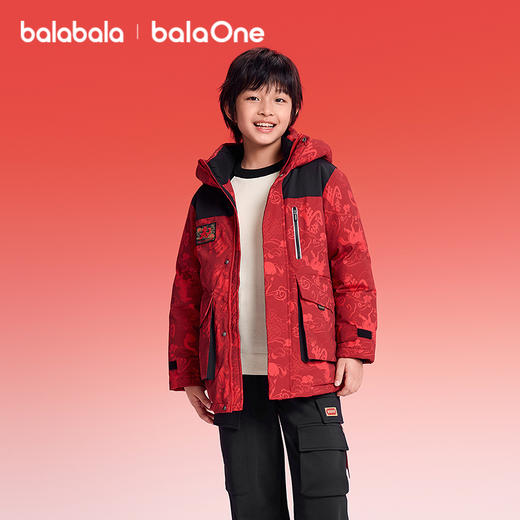 【balaOne】巴拉巴拉童装儿童羽绒服男女童2025新款春防护拜年服 商品图1