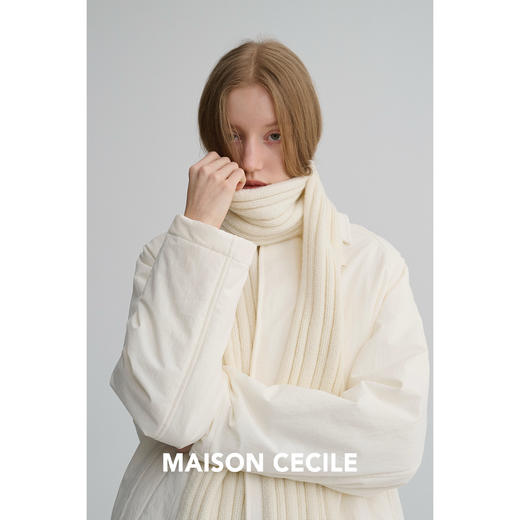 MAISON CECILE 多色|全羊毛厚实肌理感叠搭神器百搭保暖长款围巾 商品图1