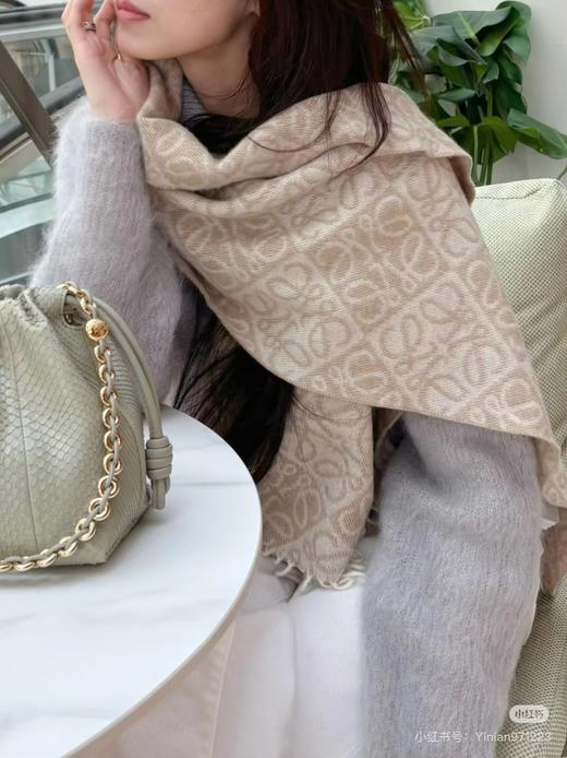 D102059满印LOGO风格设计细腻柔软中性款围巾 商品图7