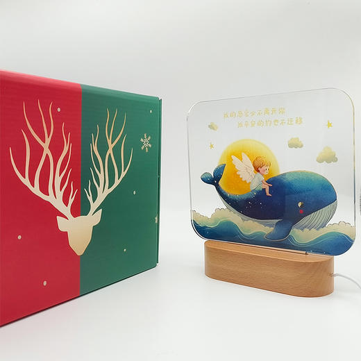 鲸鱼小天使夜灯礼盒包装 商品图3