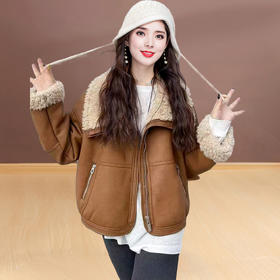 QYM 99H262-Y时尚皮毛一体外套加厚保暖休闲上衣