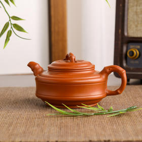 徐云翔双线竹鼓壶原矿朱泥全手工 约210cc