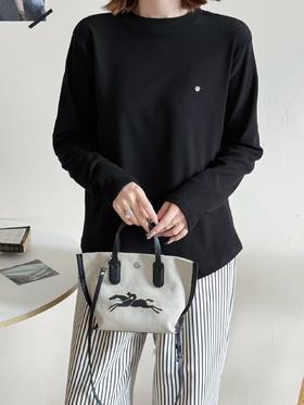 LS竹纤维女士时尚中领加肥打底衫5816