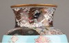 独角鹿西洋古董 1880年代日本明治时期出品「富贵花鸟」主题修饰蓝地七宝烧花瓶一对 商品缩略图6