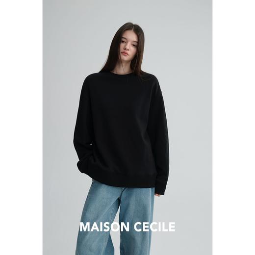MAISON CECILE 三色|全棉舒适简约百搭慵懒风圆领卫衣/抽绳长裤 商品图2