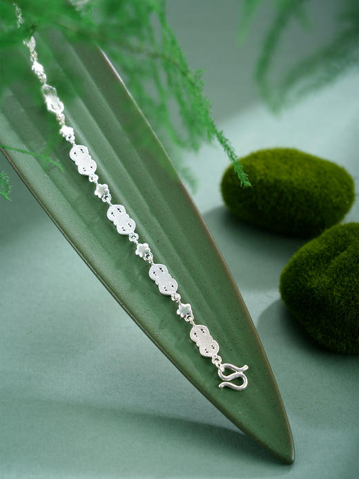 子佩集【四叶喜乐】S990银手链【QFSL018】花丝珐琅彩2510 商品图6