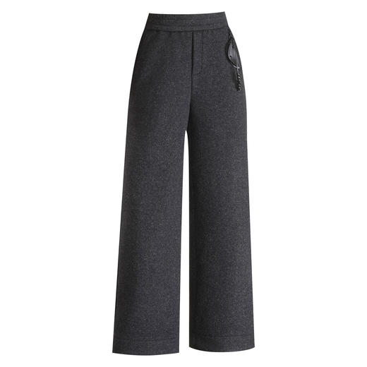 MYX毛呢加厚休闲九分裤垂坠感修身通勤直筒裤2025冬款遮胯显瘦阔腿裤 商品图4