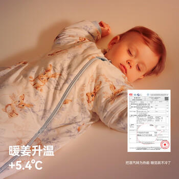 贝肽斯婴儿睡袋暖姜恒温儿童一体睡袋婴幼儿防踢被睡衣四季双层 弗里德M 商品图2