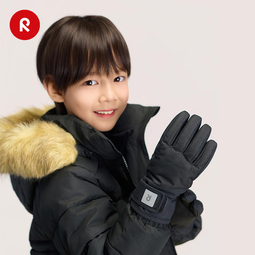 芬兰reima2025秋冬新款男女儿童拒风拒水亲肤抓绒保暖运动棉手套 商品图3