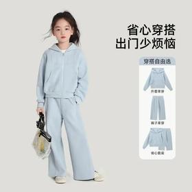 【套装神器】童森童马女童儿童运动拉链套装秋季2025新款休闲套装时尚两件套潮